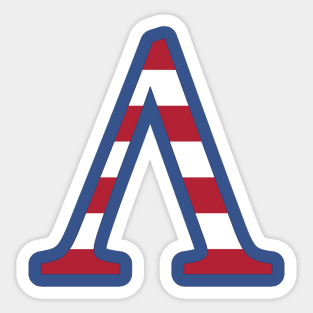 Stripes Lambda Sticker